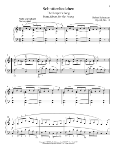 The Reaper's Song, Op. 68, No. 18 von Robert Schumann (Download) 