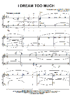 I Dream Too Much von Jerome Kern (Download) 