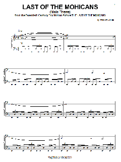 Last Of The Mohicans (Main Theme) von Trevor Jones (Download) 