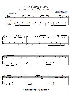 Auld Lang Syne (in the style of Mozart) von Robert Burns (Download) 