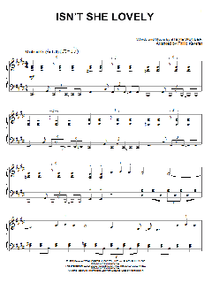 Isn't She Lovely von Stevie Wonder (Download) 