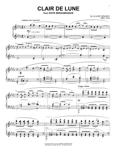Clair de Lune von Claude Debussy (Download) 
