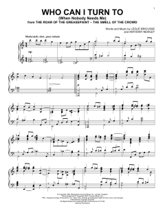 Who Can I Turn To (When Nobody Needs Me) von Tony Bennett (Download) 