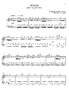 Gavotte von Wolfgang Amadeus Mozart (Download) 