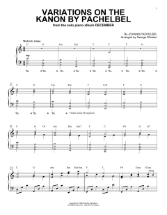 Variations On The Kanon By Pachelbel von George Winston (Download) 