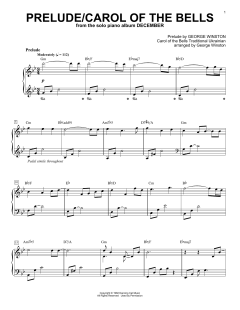 Prelude/Carol Of The Bells von George Winston (Download) 