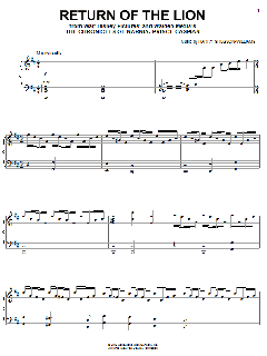 Return Of The Lion von Harry Gregson-Williams (Download) 