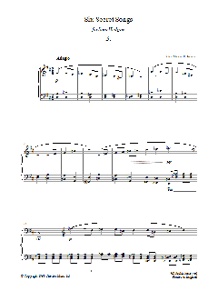 Six Secret Songs, No.3, Adagio (Download) 