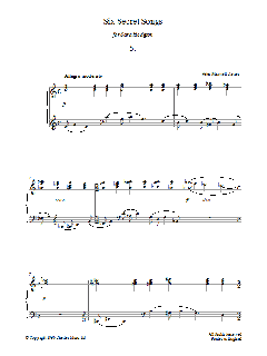 Six Secret Songs, No.5, Allegro Moderato (Download) 