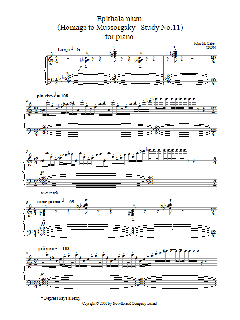 Epithalamium (Homage To Mussorgsky - Study No.11) For Piano (Download) 