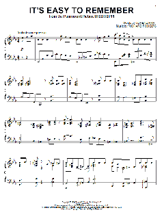 It's Easy To Remember von Lorenz Hart (Download) 