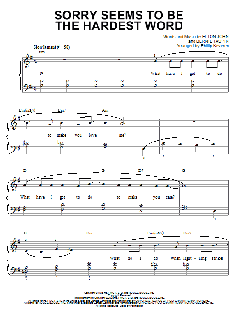 Sorry Seems To Be The Hardest Word von Elton John (Download) 