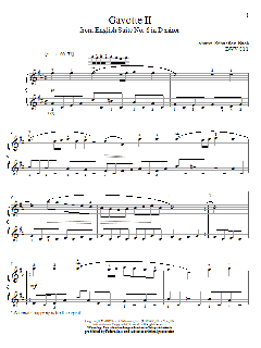 Gavotte II, BWV 811 von Christos Tsitsaros (Download) 