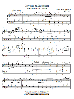 Gavotte en Rondeau, BWV 811 von Christos Tsitsaros (Download) 