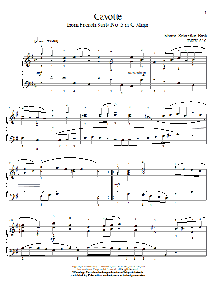 Gavotte, BWV 816 von Christos Tsitsaros (Download) 