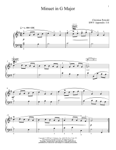 Menuet In G Major, BWV App. 114 von Christos Tsitsaros (Download) 