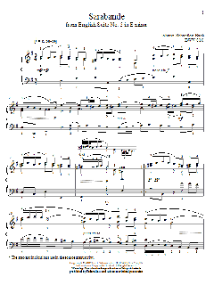 Sarabande, BWV 810 von Christos Tsitsaros (Download) 