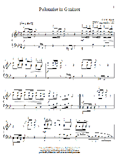 Polonaise In G Minor, BWV App. 124 von Christos Tsitsaros (Download) 