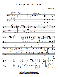Impromptu No. 1 In C Minor von Franz Schubert (Download) 