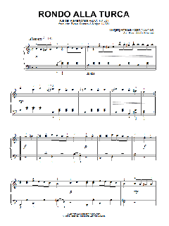 Rondo Alla Turca, from Piano Sonata A Major, K331 von Wolfgang Amadeus Mozart (Download) 