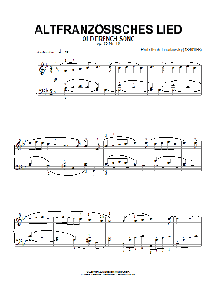 Old French Song, Op.39, No.16 von Pyotr Il'yich Tchaikovsky (Download) 