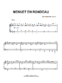 Menuet En Rondeau von Jean-Philippe Rameau (Download) 