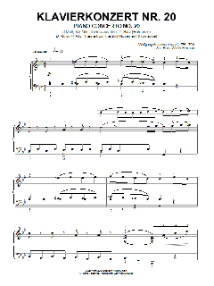 Piano Concerto No.20, theme from the Second Movement von Wolfgang Amadeus Mozart (Download) 