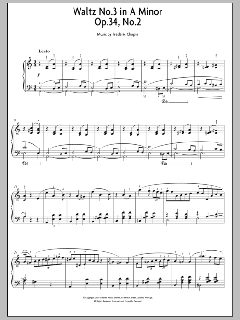 Waltz No. 3 In A Minor, Op. 34, No. 2 von Frédéric Chopin (Download) 