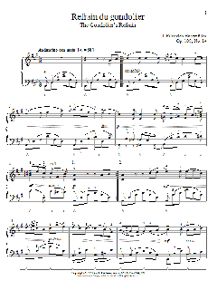 Song Of The Gondolier von Johann Friedrich Burgmüller (Download) 