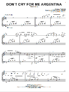 Don't Cry For Me Argentina von Andrew Lloyd Webber (Download) 