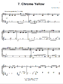 Chrome Yellow von Robert Starer (Download) 