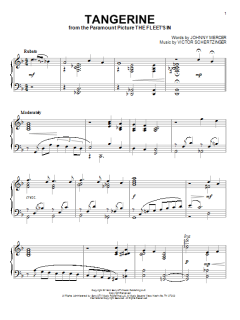 Tangerine von Johnny Mercer (Download) 