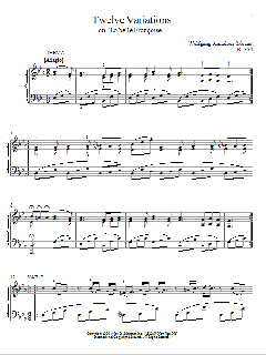 Twelve Variations on La belle Francois, K. 353 von Wolfgang Amadeus Mozart (Download) 