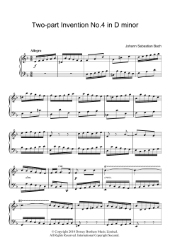 Two-Part Invention No. 4 von Johann Sebastian Bach (Download) 