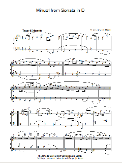 Minuet From Sonata In D von Franz Joseph Haydn (Download) 