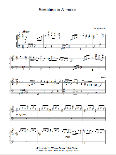 Sonatina In A Minor von Georg Benda (Download) 