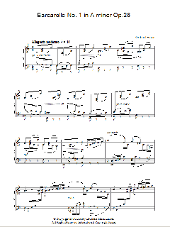 Barcarolle No. 1 In A Minor, Op. 26 von Gabriel Fauré (Download) 