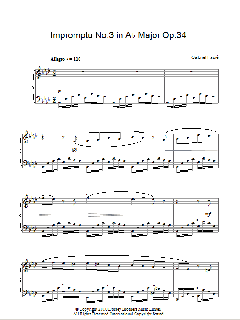 Impromptu No. 3 In A Flat von Gabriel Fauré (Download) 