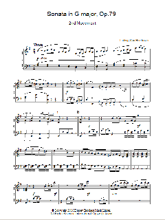 Sonata In G Major, Op. 79, 2nd Movement von Ludwig van Beethoven (Download) 