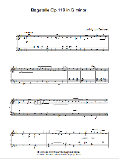 Bagatelle In G Minor, Op. 119, No. 1 von Ludwig van Beethoven (Download) 