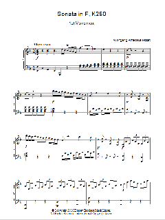 Sonata In F Major (First Movement) von Wolfgang Amadeus Mozart (Download) 