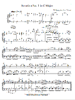 Sonatina No. 1 In C Major von Wolfgang Amadeus Mozart (Download) 