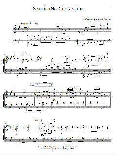 Sonatina No. 2 In A Major von Wolfgang Amadeus Mozart (Download) 