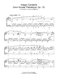 Adagio Cantabile from Sonate Pathetique Op.13, Theme from the Second Movement von Ludwig van Beethoven (Download) 