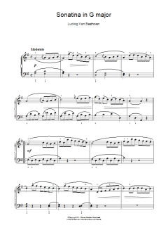 Sonatina In G Major (First Movement) von Ludwig van Beethoven (Download) 