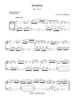 Sonatina No.2 In F Major von Ludwig van Beethoven (Download) 