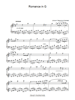 Romance In G Op.52 No.4 von Johann Nepomuk Hummel (Download) 
