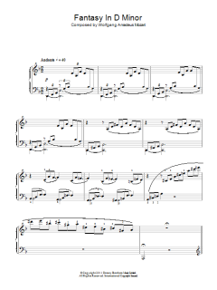 Fantasy In D Minor von Wolfgang Amadeus Mozart (Download) 