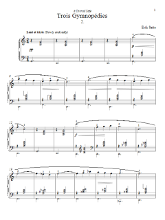 Gymnopedie No. 2 von Erik Satie (Download) 