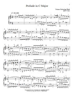 Prelude In C Major, BMV 943 von Johann Sebastian Bach (Download) 